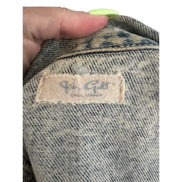 JOHN GALT Women's Distressed Denim Jean Jacket One Size 4/6 - Picture 5 of 9